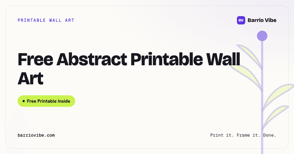 Free Abstract Printable Wall Art
