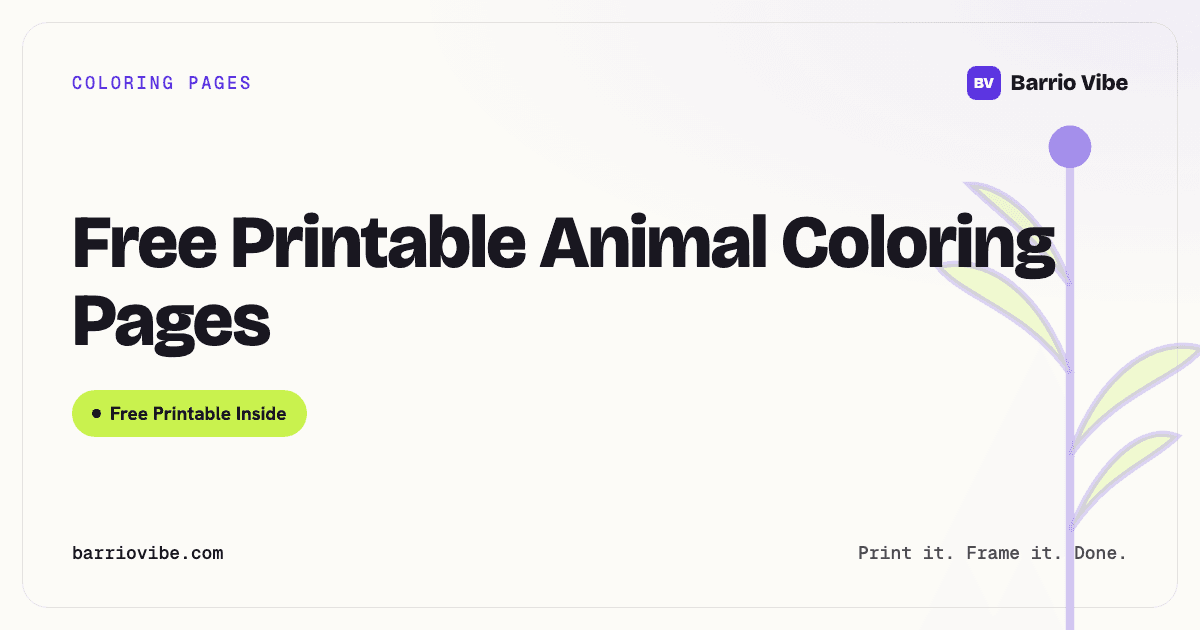 Free Printable Animal Coloring Pages