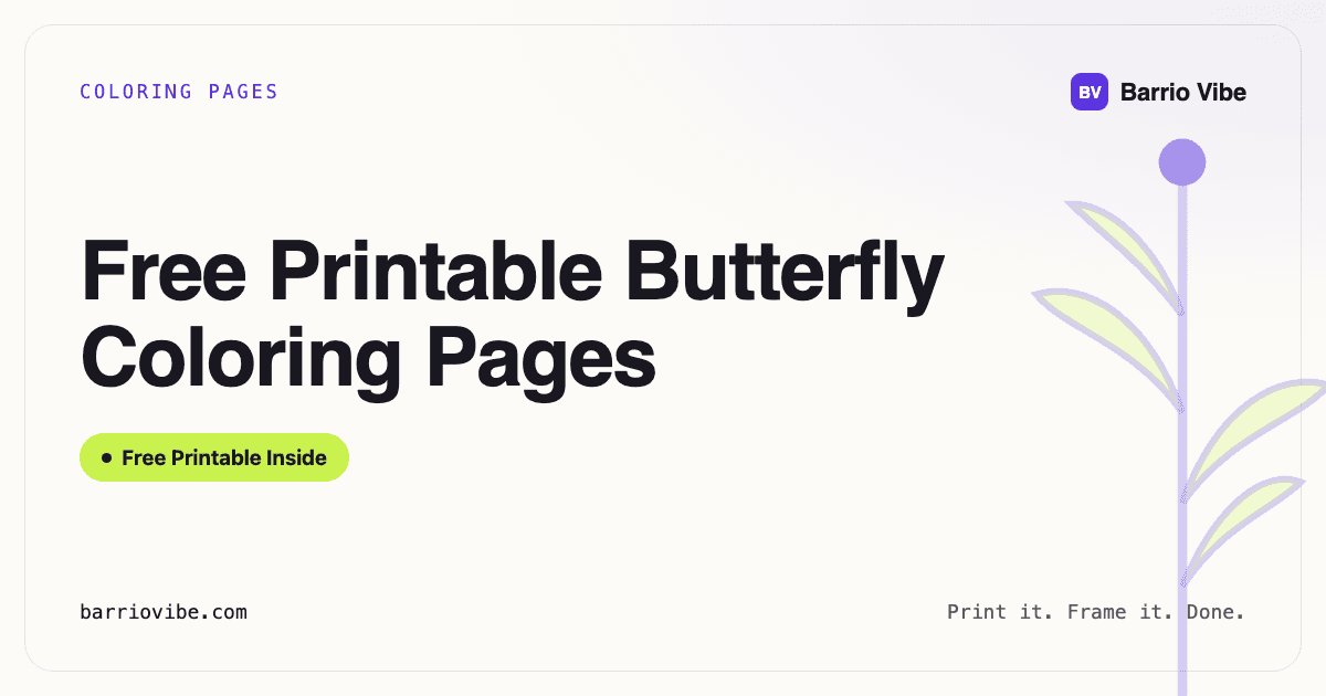 Free Printable Butterfly Coloring Pages