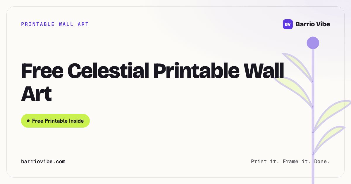Free Celestial Printable Wall Art