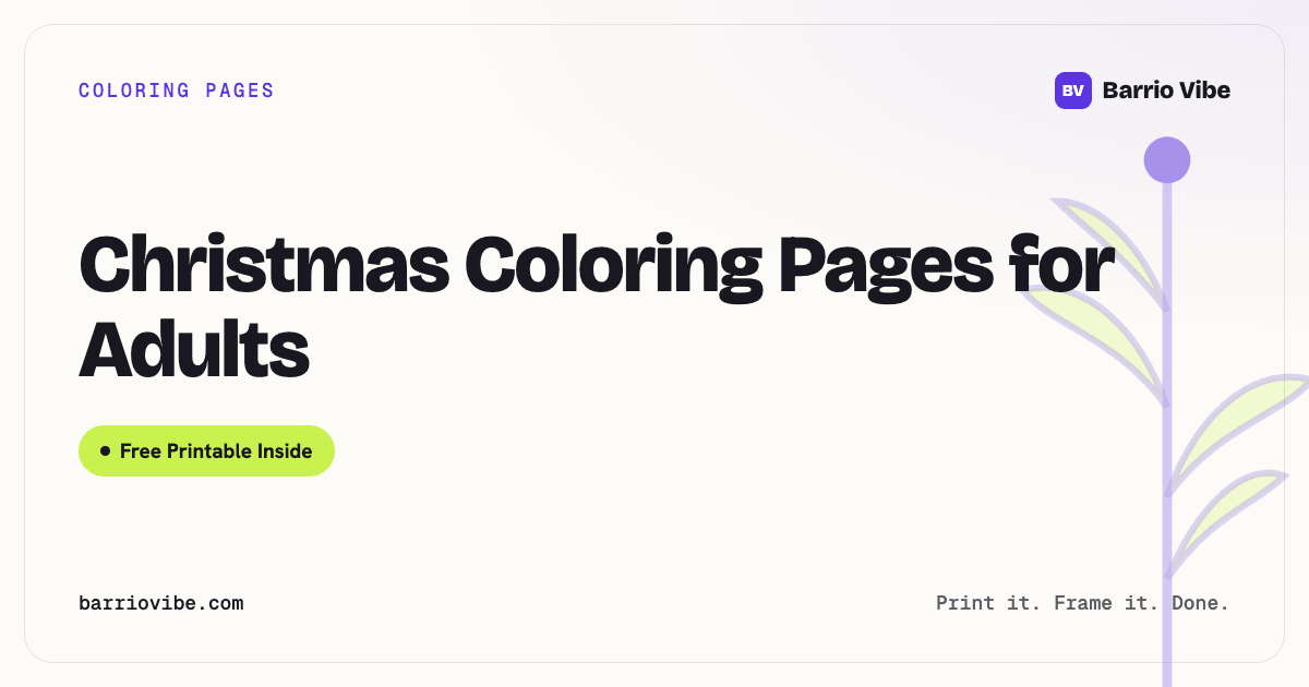 Christmas Coloring Pages for Adults (Free Printable)