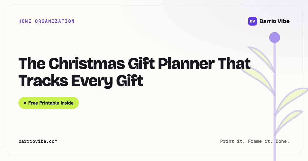 The Christmas Gift Planner That Tracks Every Gift (Free Printable)
