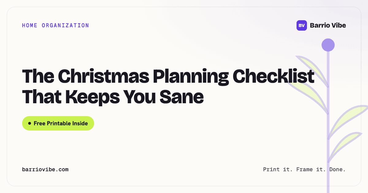 The Christmas Planning Checklist That Keeps You Sane (Free Printable)