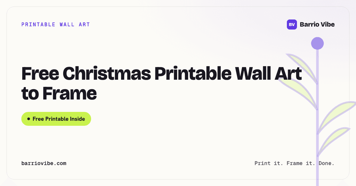 Free Christmas Printable Wall Art to Frame