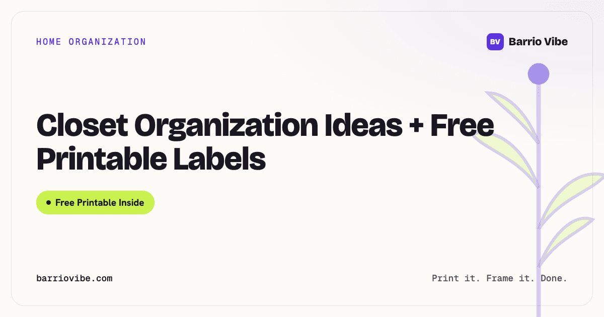 Closet Organization Ideas + Free Printable Labels