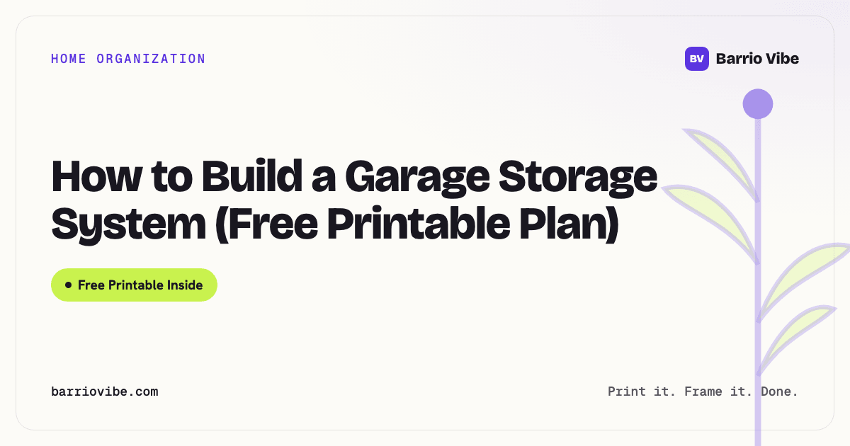 How to Build a Garage Storage System (Free Printable Plan)