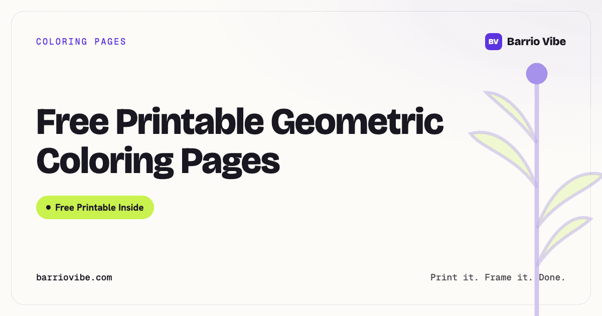 Free Printable Geometric Coloring Pages