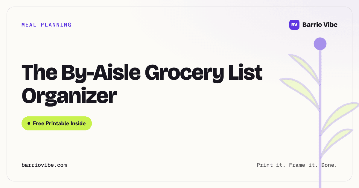 The By-Aisle Grocery List Organizer (Free Printable)