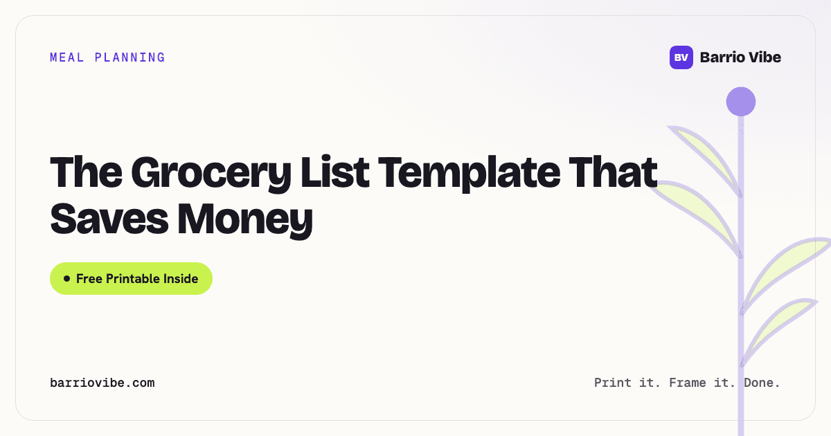 The Grocery List Template That Saves Money (Free Printable)