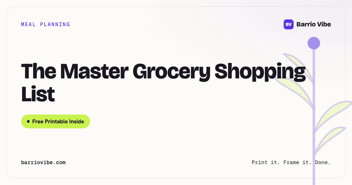 The Master Grocery Shopping List (Free Printable)