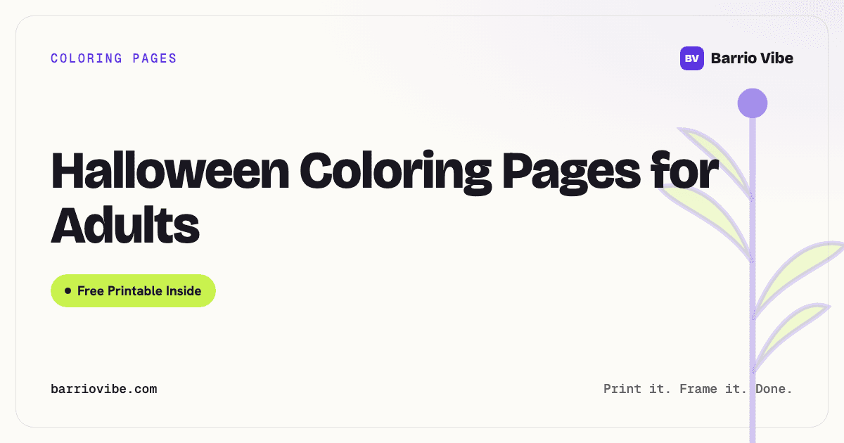 Halloween Coloring Pages for Adults (Free Printable)