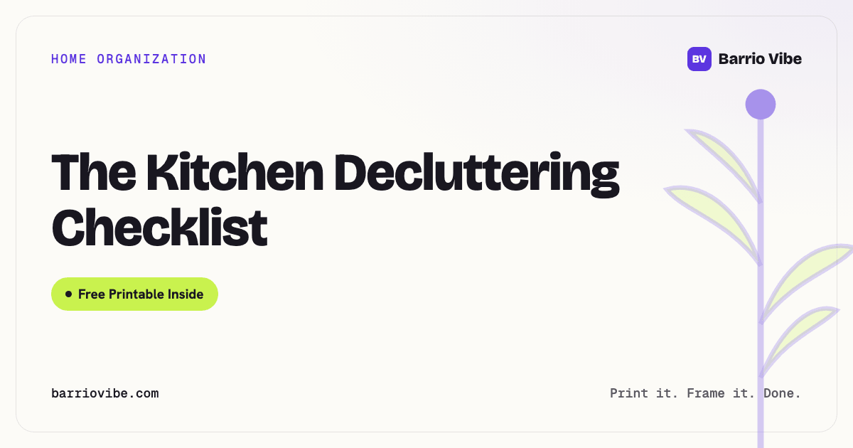 The Kitchen Decluttering Checklist (Free Printable)