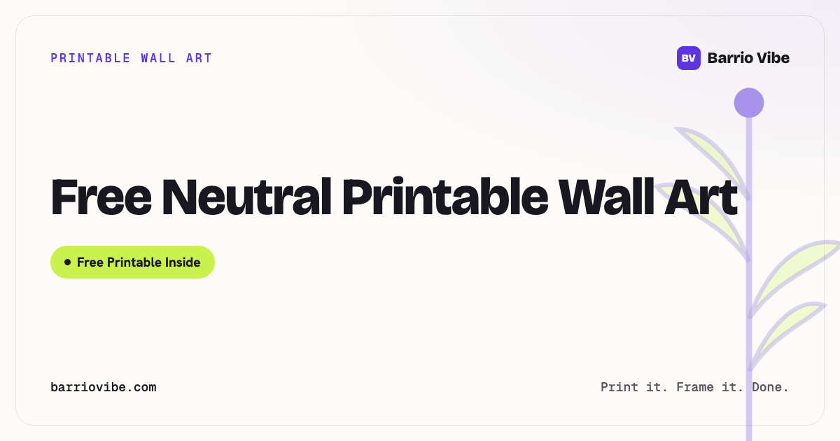 Free Neutral Printable Wall Art