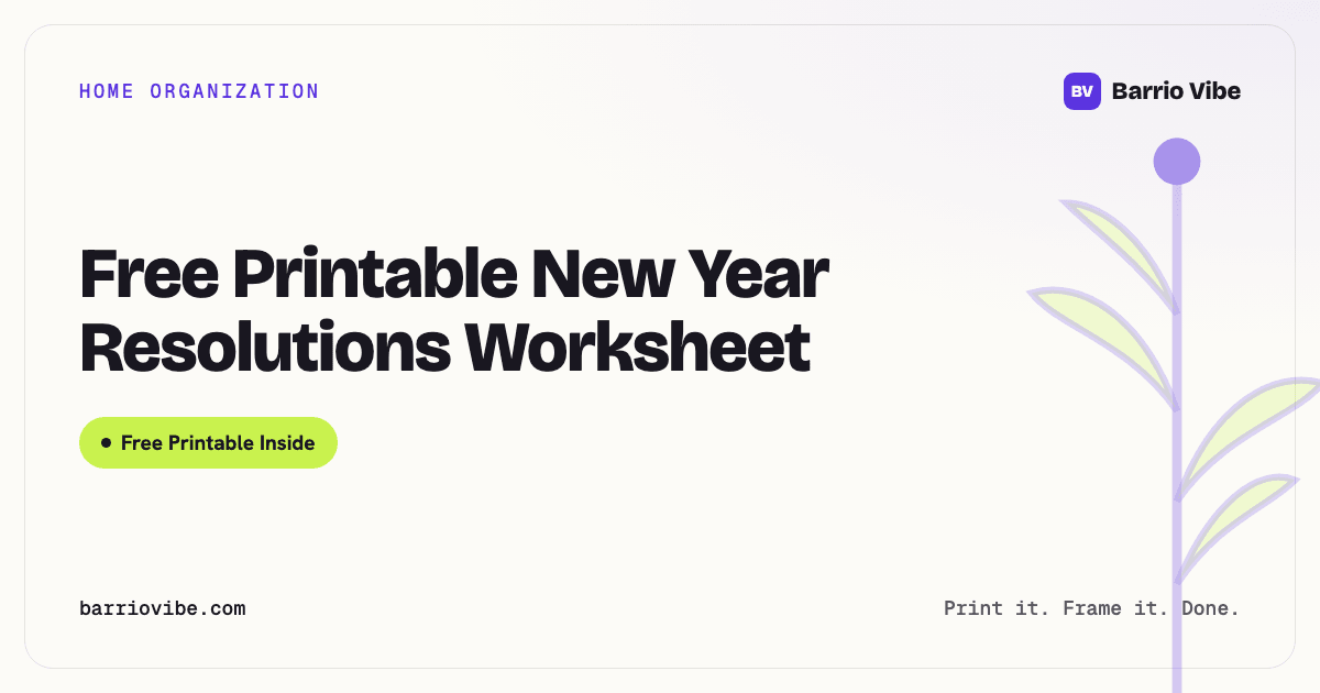 Free Printable New Year Resolutions Worksheet