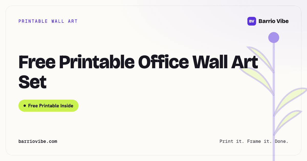 Free Printable Office Wall Art Set