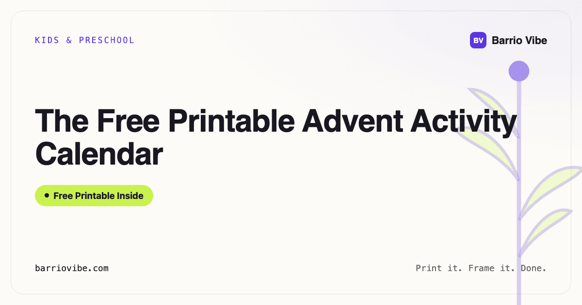 The Free Printable Advent Activity Calendar
