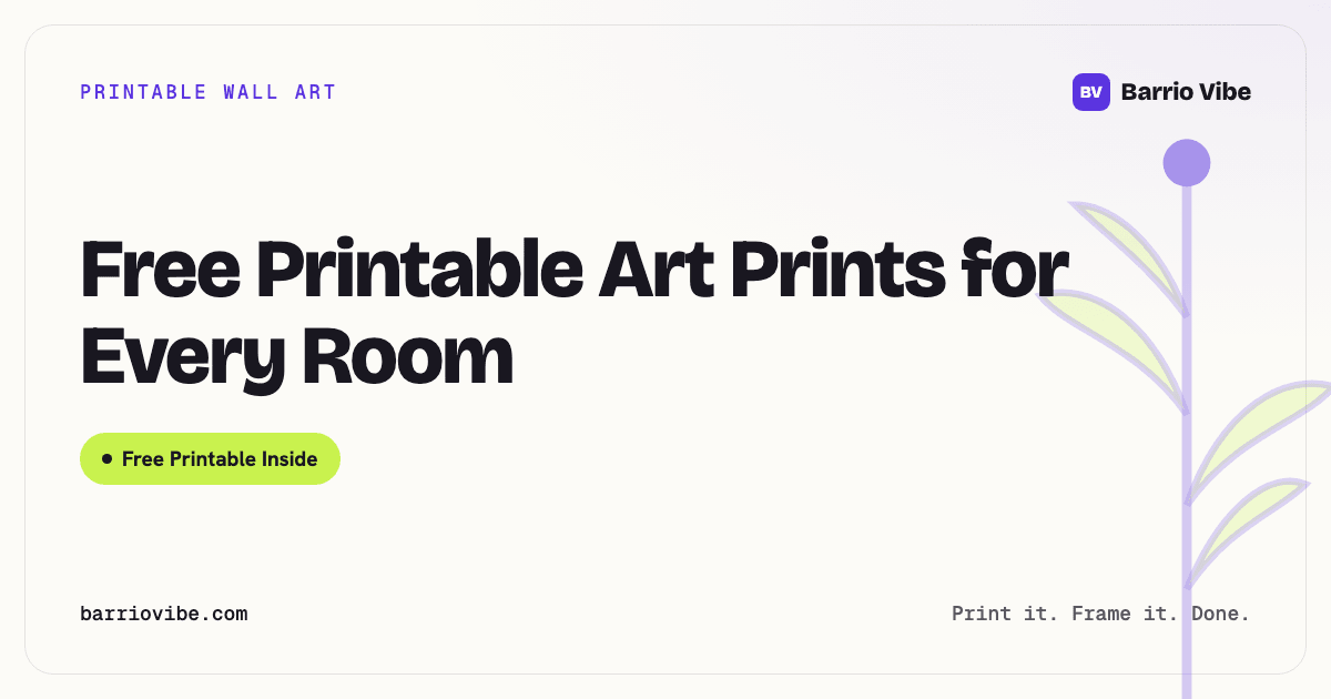 Free Printable Art Prints for Every Room