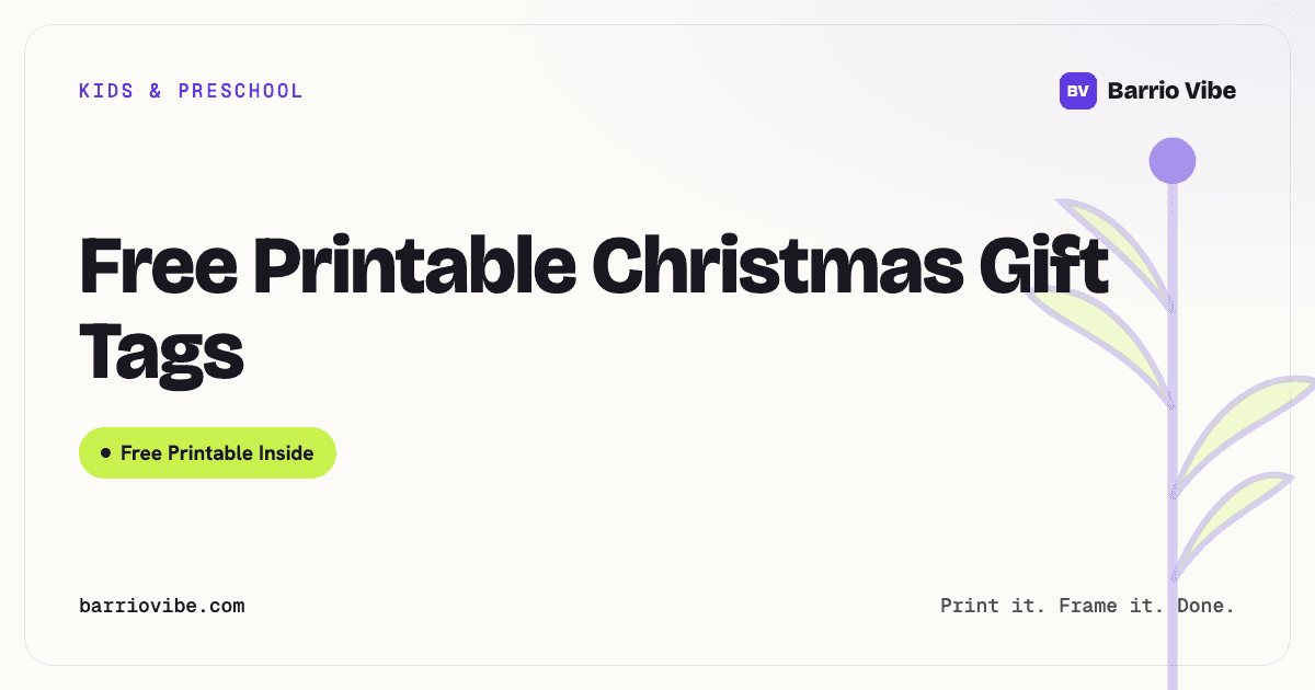 Free Printable Christmas Gift Tags