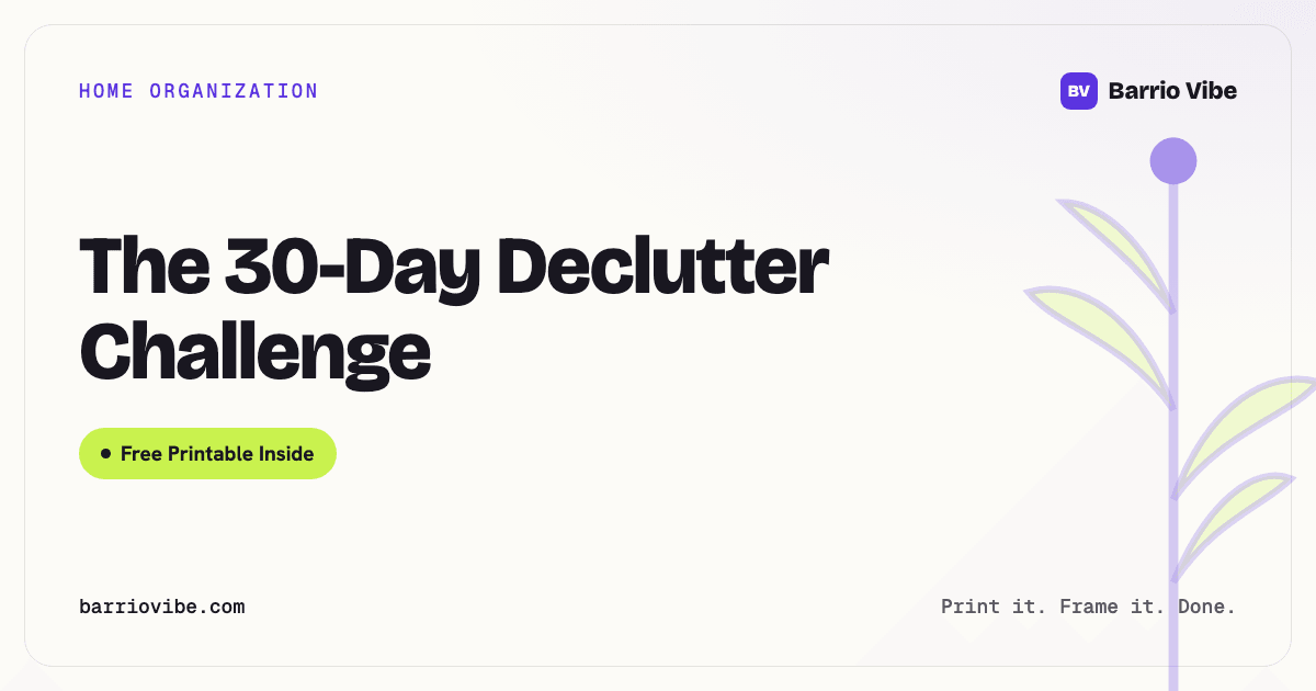 The 30-Day Declutter Challenge (Free Printable)
