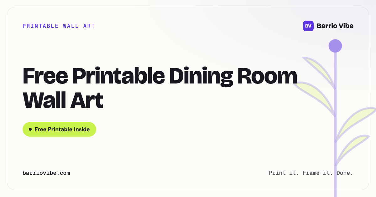 Free Printable Dining Room Wall Art