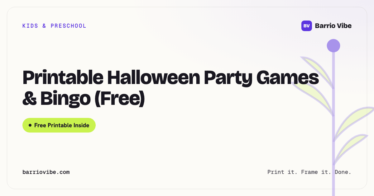 Printable Halloween Party Games & Bingo (Free)
