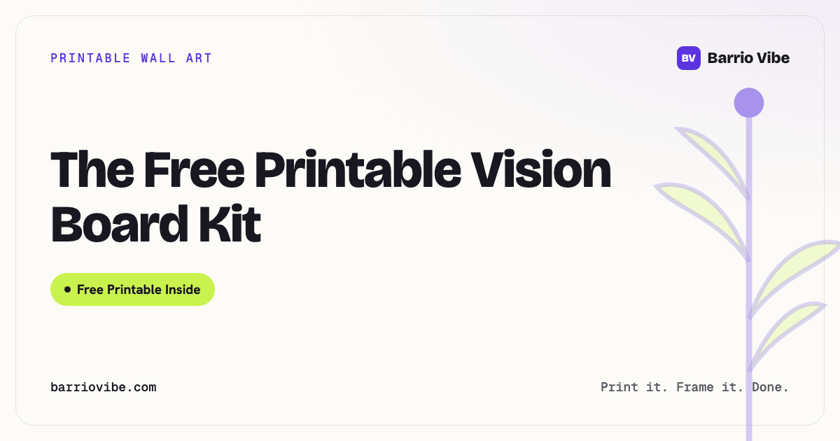 The Free Printable Vision Board Kit