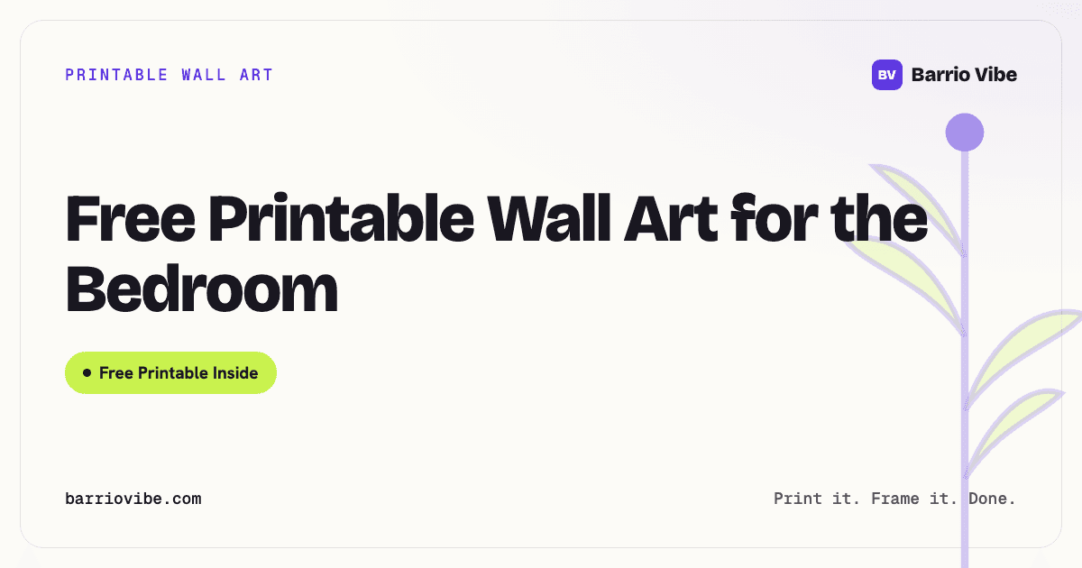 Free Printable Wall Art for the Bedroom