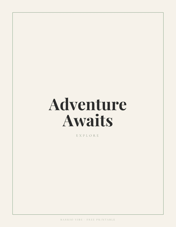 Preview of Adventure Awaits Wall Art, Free Printable
