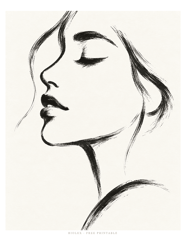 Preview of Portrait Line Art, Free Printable