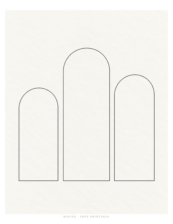 Preview of Triple Arch Line Art, Free Printable