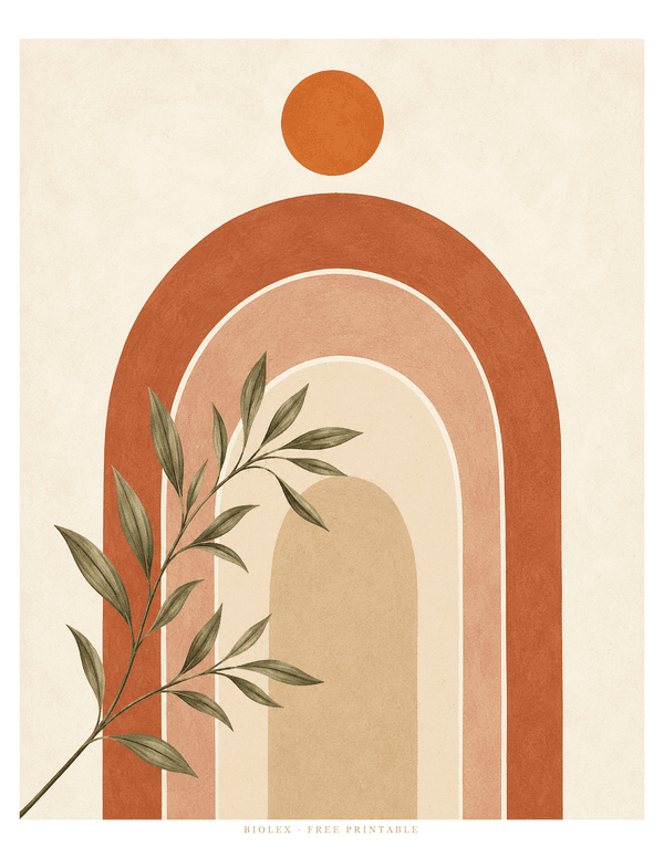 Preview of Boho Arch with Olive Branch, Free Printable