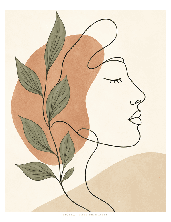Preview of Woman with Leaves, Free Printable