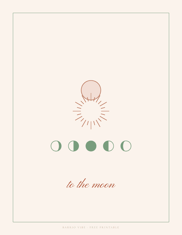 Preview of Boho Sun Moon Wall Art, Free Printable