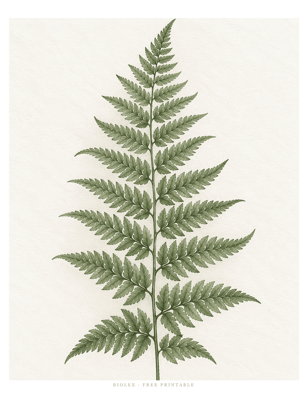 Preview of Fern Frond Botanical, Free Printable
