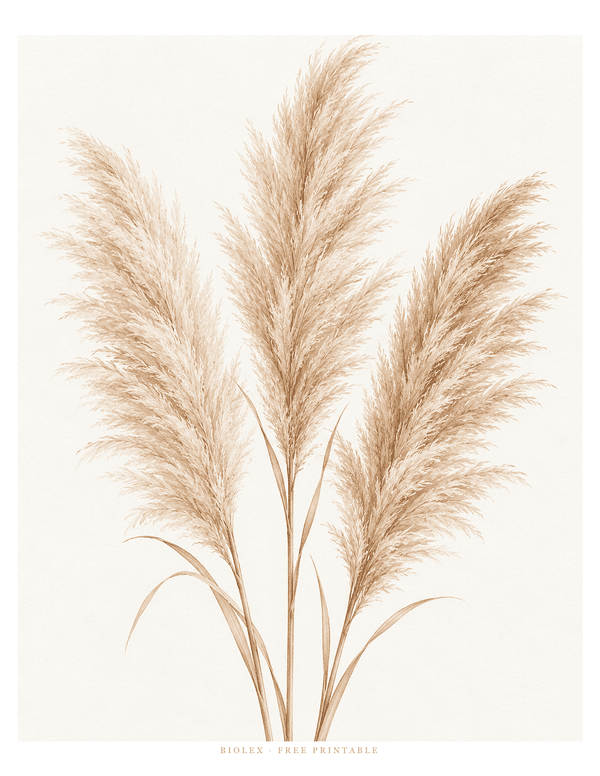 Preview of Pampas Grass, Free Printable