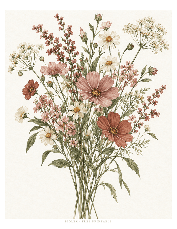 Preview of Wildflower Bouquet, Free Printable