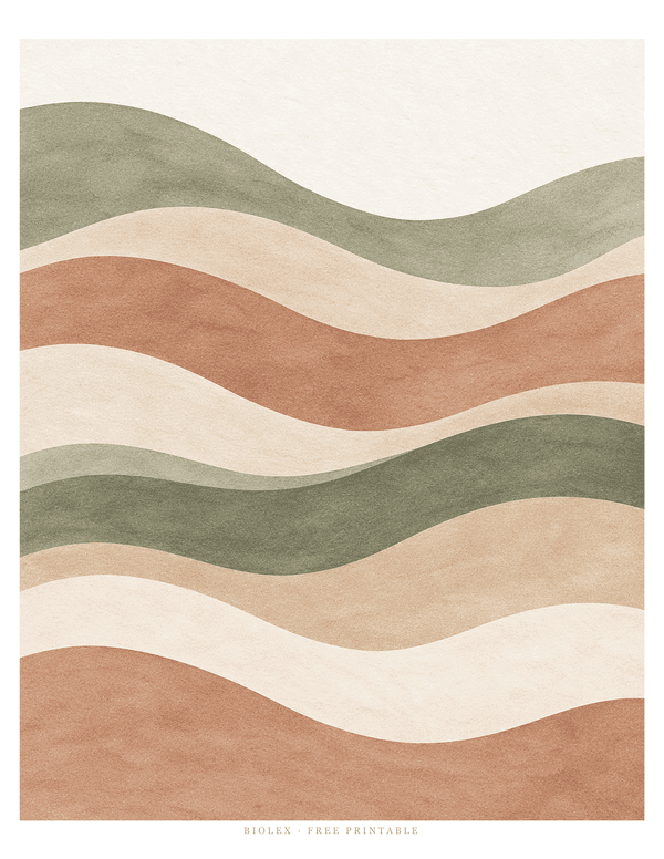Preview of Wavy Colour Bands, Free Printable