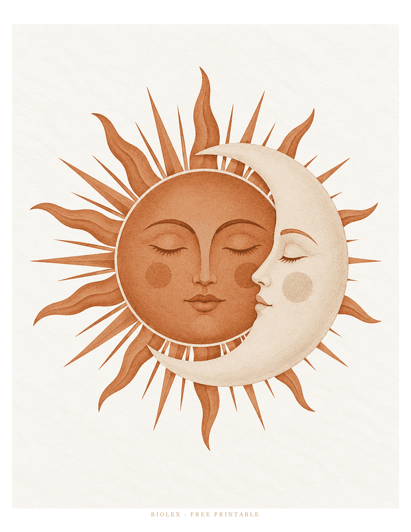 Preview of Sun and Moon Faces, Free Printable