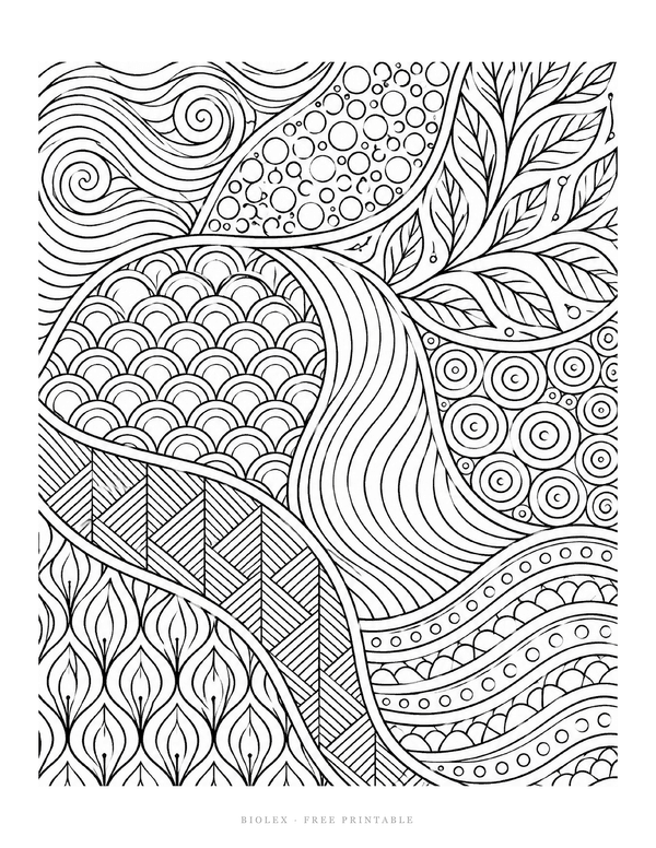 Preview of Abstract Zentangle Coloring Page, Free Printable