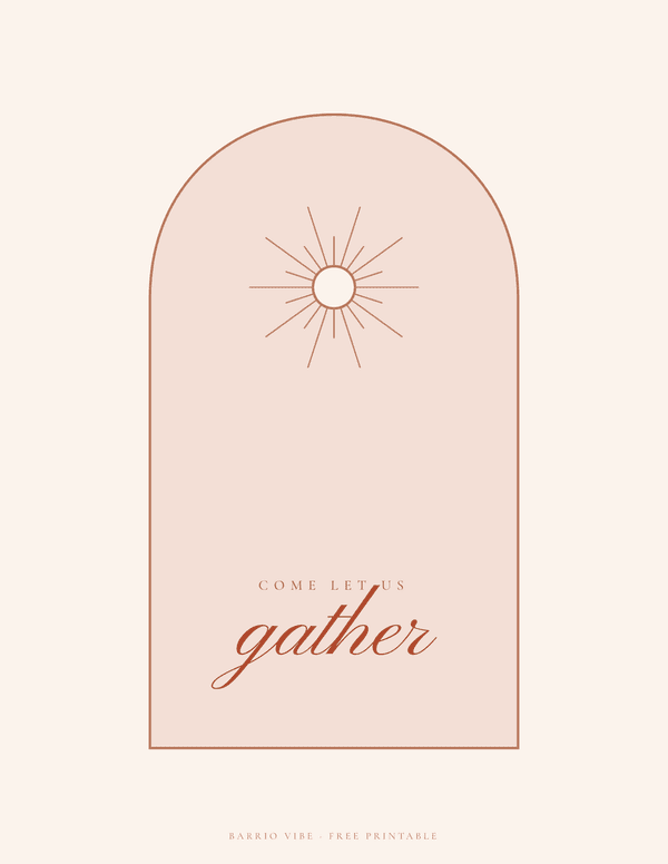 Preview of Gather Wall Art, Free Printable