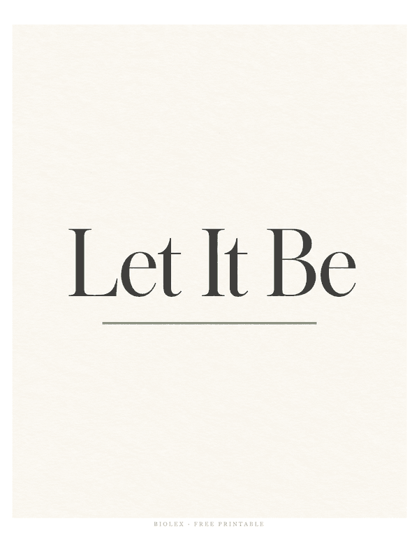Preview of Let It Be Wall Art, Free Printable