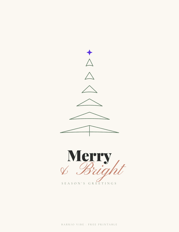 Preview of Merry & Bright Christmas Wall Art, Free Printable