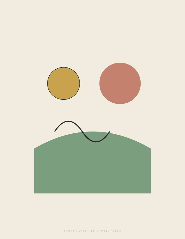 Preview of Mid Century Sun Wall Art, Free Printable