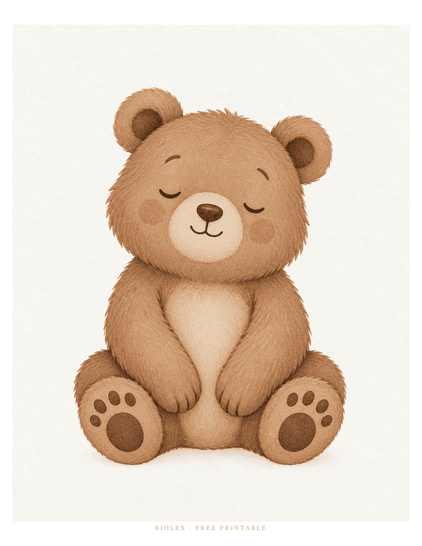 Preview of Teddy Bear, Free Printable