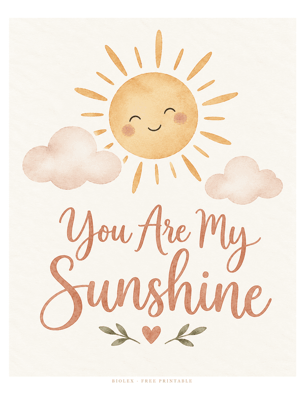 Preview of You Are My Sunshine, Free Printable